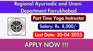 Regional Ayurvedic and Unani Department Farrukhabad Part Time Yoga Instructor Recruitment 2025 - Apply Offline for 12 Posts Regional Ayurvedic and Unani Department Farrukhabad Part Time Yoga Instructor Recruitment 2025 - Apply Offline for 12 Posts