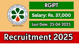 RGIPT Junior Research Fellow Recruitment 2025 - Apply Offline for 01 Posts Before April 25