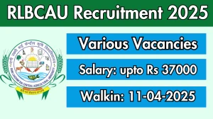 RLBCAU Various Recruitment 2025 – Walk in for 03 Young Professional, JRF/Project Associate-I Posts