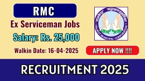 RMC Ex Serviceman Recruitment 2025 – Walk in for 30 Posts RMC Ex Serviceman Recruitment 2025 – Walk in for 30 Posts