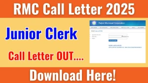 RMC Junior Clerk Call Letter 2025 OUT rmc.gov.in RMC Junior Clerk Call Letter 2025 OUT rmc.gov.in