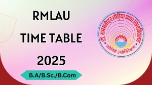 RMLAU Time Table 2025 Out For B.A/B.Sc./B.Com rmlau.ac.in Check Time Table Here