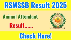 RSMSSB Animal Attendant Result 2025 OUT rsmssb.rajasthan.gov.in RSMSSB Animal Attendant Result 2025 OUT rsmssb.rajasthan.gov.in
