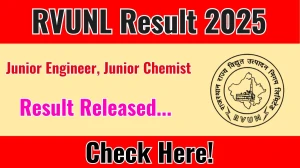 RVUNL Junior Engineer, Junior Chemist Result 2025 Out at energy.rajasthan.gov.in, Direct Link to Download Result PDF Here