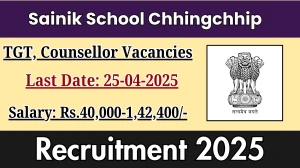 Sainik School Chhingchhip TGT, Counsellor Recruitment 2025 - Apply Offline Sainik School Chhingchhip TGT, Counsellor Recruitment 2025 - Apply Offline