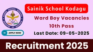 Sainik School Kodagu Ward Boy Recruitment 2025 - Apply Offline Sainik School Kodagu Ward Boy Recruitment 2025 - Apply Offline