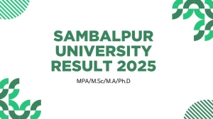 Sambalpur University Result 2025 Released at suniv.ac.in Direct Link to Download 3rd Semester Result Sambalpur University Result 2025 Released at suniv.ac.in Direct Link to Download 3rd Semester Result