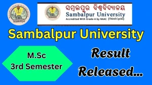 Sambalpur University Result 2025 Released at suniv.ac.in Direct Link to Download Third Semester Result