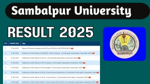 Sambalpur University Result 2025 Released at suniv.ac.in Direct Link to Download Third Semester Result