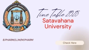 Satavahana University Time Table 2025 Announced @ satavahana.ac.in Details Here Satavahana University Time Table 2025 Announced @ satavahana.ac.in Details Here