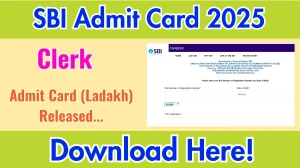 SBI Clerk Mains Admit Card (Ladakh) 2025 OUT at sbi.co.in SBI Clerk Mains Admit Card (Ladakh) 2025 OUT at sbi.co.in