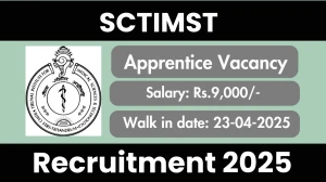 SCTIMST Apprentice Recruitment 2025 – Walk in