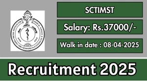 SCTIMST Job Vacancy 2025, Walk in for 01 Junior Research Fellow Posts