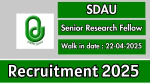 SDAU Senior Research Fellow Recruitment 2025 – Walk in