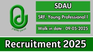 SDAU SRF, Young Professional l Recruitment 2025 – Walk in