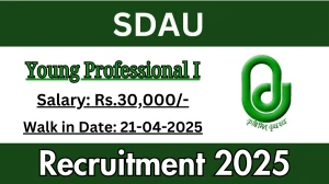 SDAU Young Professional I Recruitment 2025 - Walk in for 02 Young Professional I Posts