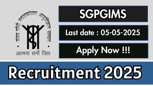 SGPGIMS Project Research Scientist I Recruitment 2025 - Apply Offline for 02 Posts