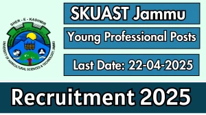 SKUAST Jammu Young Professional Recruitment 2025 - Apply Offline