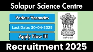 Solapur Science Centre Recruitment 2025 - Apply Online for 03 Junior Mentor, Technician and More Posts Before April 30