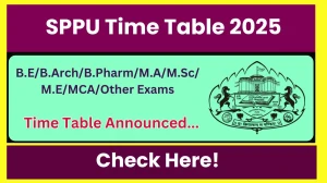 SPPU Time Table 2025 Announced @ unipune.ac.in Details Here