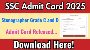 SSC Stenographer Grade C and D Skill Test Admit Card 2025 OUT ssc.gov.in SSC Stenographer Grade C and D Skill Test Admit Card 2025 OUT ssc.gov.in