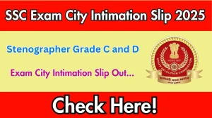 SSC Stenographer Grade C and D Skill Test Exam City Intimation Slip 2025 OUT Download Link ssc.gov.in