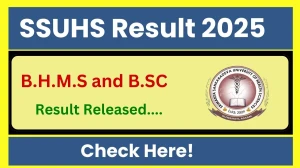 SSUHS Result 2025 Out at ssuhs.in Direct Link to Download 2nd Semester Result