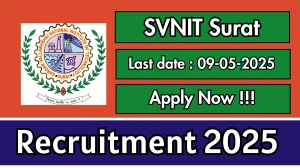 SVNIT Surat Senior Project Associate Recruitment 2025 - Apply Offline for 01 Posts Before May 09