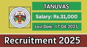 TANUVAS Project Associate I Recruitment 2025 - Apply Offline for 01 posts Before April 17