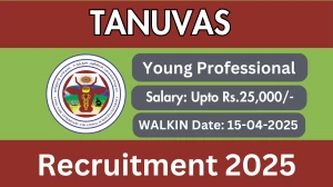 TANUVAS Young Professional Recruitment 2025 – Walk in