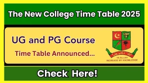 The New College Time Table 2025 Announced @ thenewcollege.edu.in Details Here