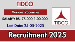 TIDCO Various Recruitment 2025 - Apply Online for 05 Manager, Consultant and Other Posts TIDCO Various Recruitment 2025 - Apply Online for 05 Manager, Consultant and Other Posts