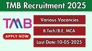 TMB Recruitment 2025 - Apply Online for Vice President, Deputy Vice President and Other Posts TMB Recruitment 2025 - Apply Online for Vice President, Deputy Vice President and Other Posts
