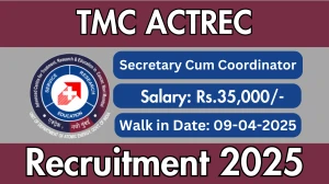 TMC ACTREC Secretary Cum Coordinator Recruitment 2025 – Walk in