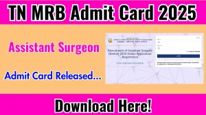 TN MRB Assistant Surgeon Admit Card 2025 OUT mrb.tn.gov.in
