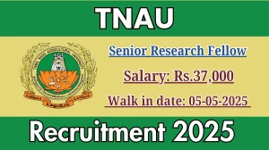 TNAU Senior Research Fellow Recruitment 2025 – Walk in