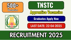 TNSTC Apprentice Recruitment 2025 - Apply Online for 578 Posts Before April 22 TNSTC Apprentice Recruitment 2025 - Apply Online for 578 Posts Before April 22