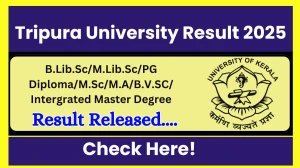 Tripura University Result 2025 Released at tripurauniv.ac.in Direct Link to Download 1st, 3rd, 7th, 9th Semester Result