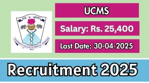 UCMS Project Technical Support II/ Lab technician Recruitment 2025 - Apply Offline for 01 Posts Before April 30