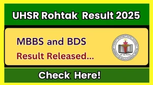 UHSR Rohtak Result 2025 Released at uhsr.ac.in Direct Link to Download UG and PG Course Result