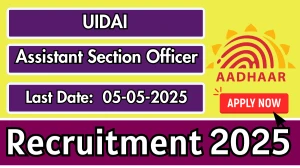 UIDAI Assistant Section Officer Recruitment 2025 - Apply Offline