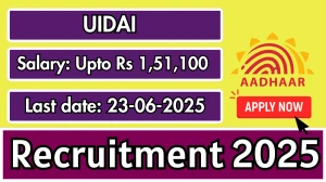 UIDAI Section Officer Recruitment 2025 - Apply Offline for 02 Posts