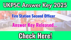UKPSC Answer Key 2025 Out psc.uk.gov.in Download Fire Station Second Officer Answer Key Here