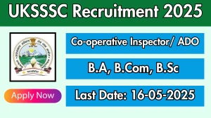 UKSSSC Co-operative Inspector/ ADO Recruitment 2025 - Apply Online for 45 Posts