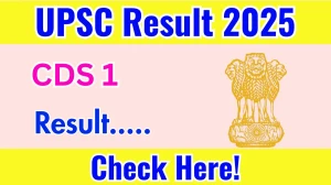 UPSC CDS 1 Result 2025 Out at upsc.gov.in, Direct Link to Download Result PDF Here