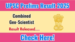 UPSC Combined Geo-Scientist Prelims Result 2025 Out at upsc.gov.in, Direct Link to Download Result PDF Here