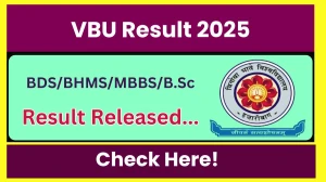 VBU Result 2025 Released at vbu.ac.in Direct Link to Download 1st, 2nd, 4th Semester Result