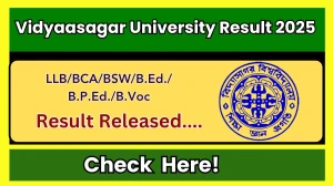 Vidyasagar University Result 2025 Released at vidyasagar.ac.in Direct Link to Download 1st, 2nd Semester Result Vidyasagar University Result 2025 Released at vidyasagar.ac.in Direct Link to Download 1st, 2nd Semester Result