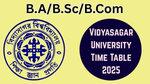 Vidyasagar University Time Table 2025 Announced For 1st Semester @ vidyasagar.ac.in Details Here