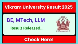 Vikram University Result 2025 Released at vikramuniv.ac.in Direct Link to Download Revaluation Result